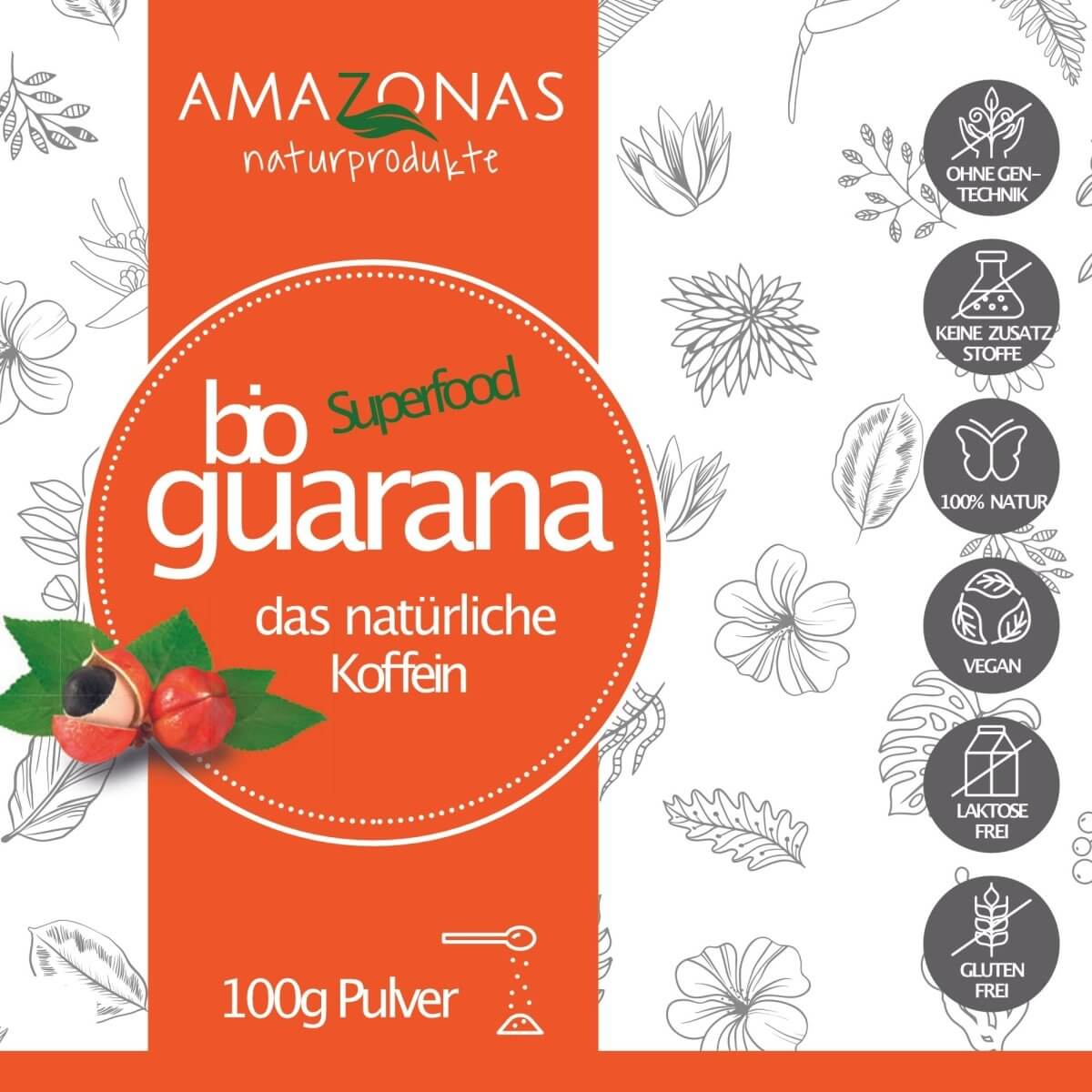 BIO Guarana Pulver 100g - Amazonas Naturprodukte Handels GmbH
