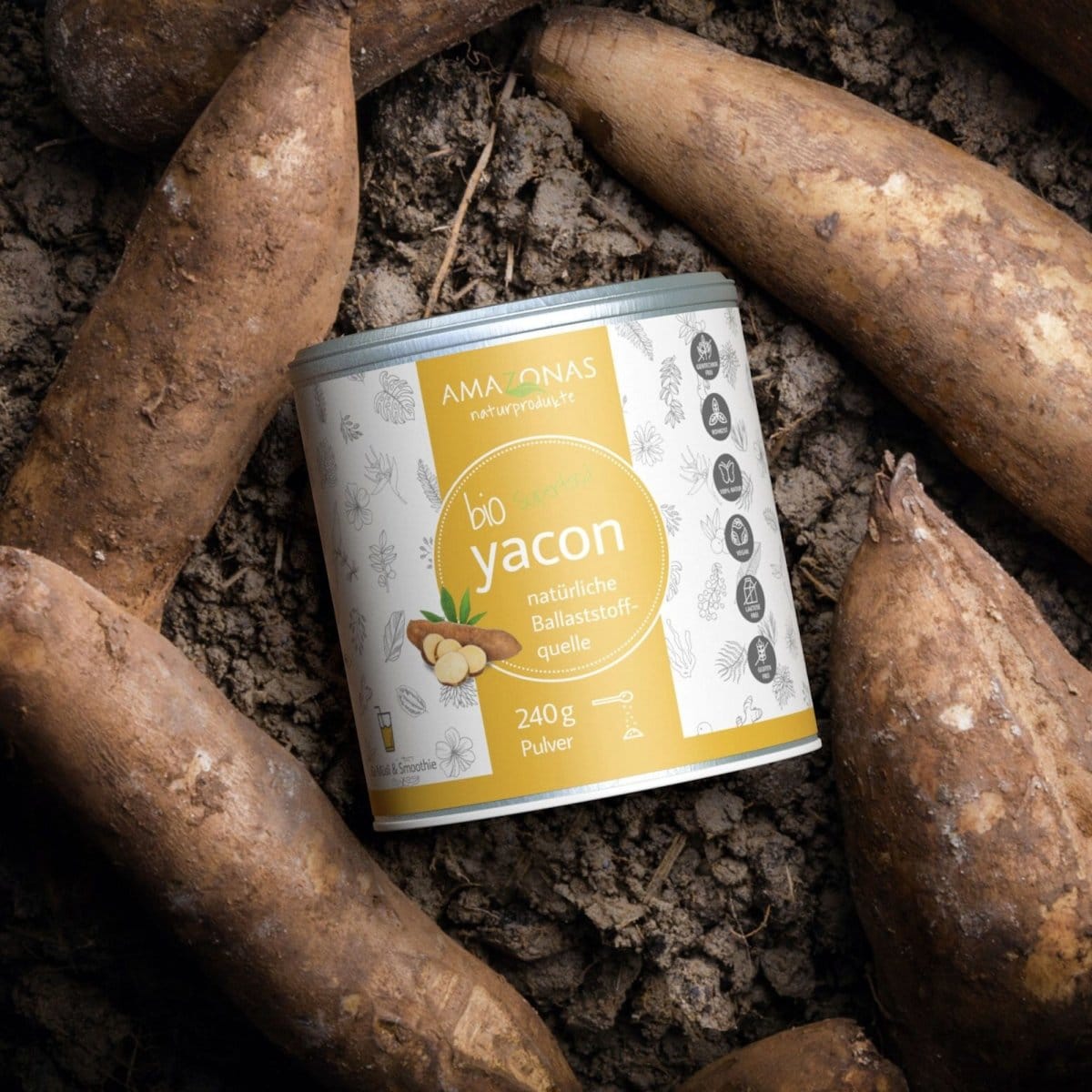 BIO Yacon Pulver 240 g - Amazonas Naturprodukte Handels GmbH