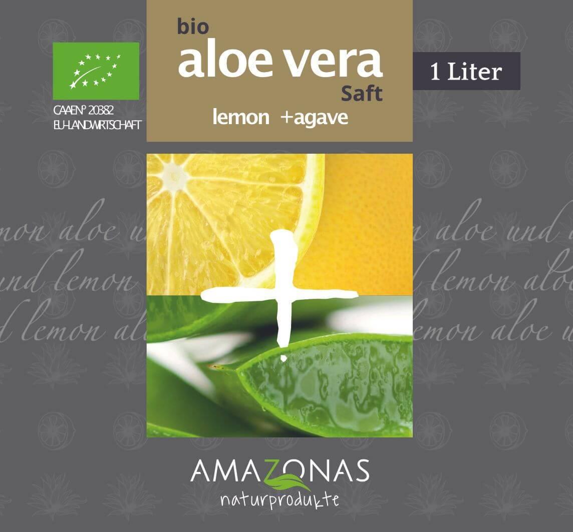 BIO Aloe Vera Saft Lemon + Agave - Amazonas Naturprodukte Handels GmbH